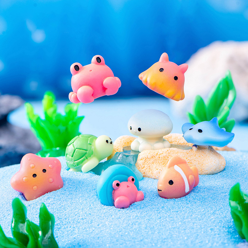 Aquarium Fish Dolphin - ตุ๊กตาโลมาสัตว์ทะเลทำจากเรซินสุดสร้างสรรค์ตกแต่งภูมิทัศน์รูปปั้นแมงกะพรุนของตกแต่งบ้านตู้ปลา