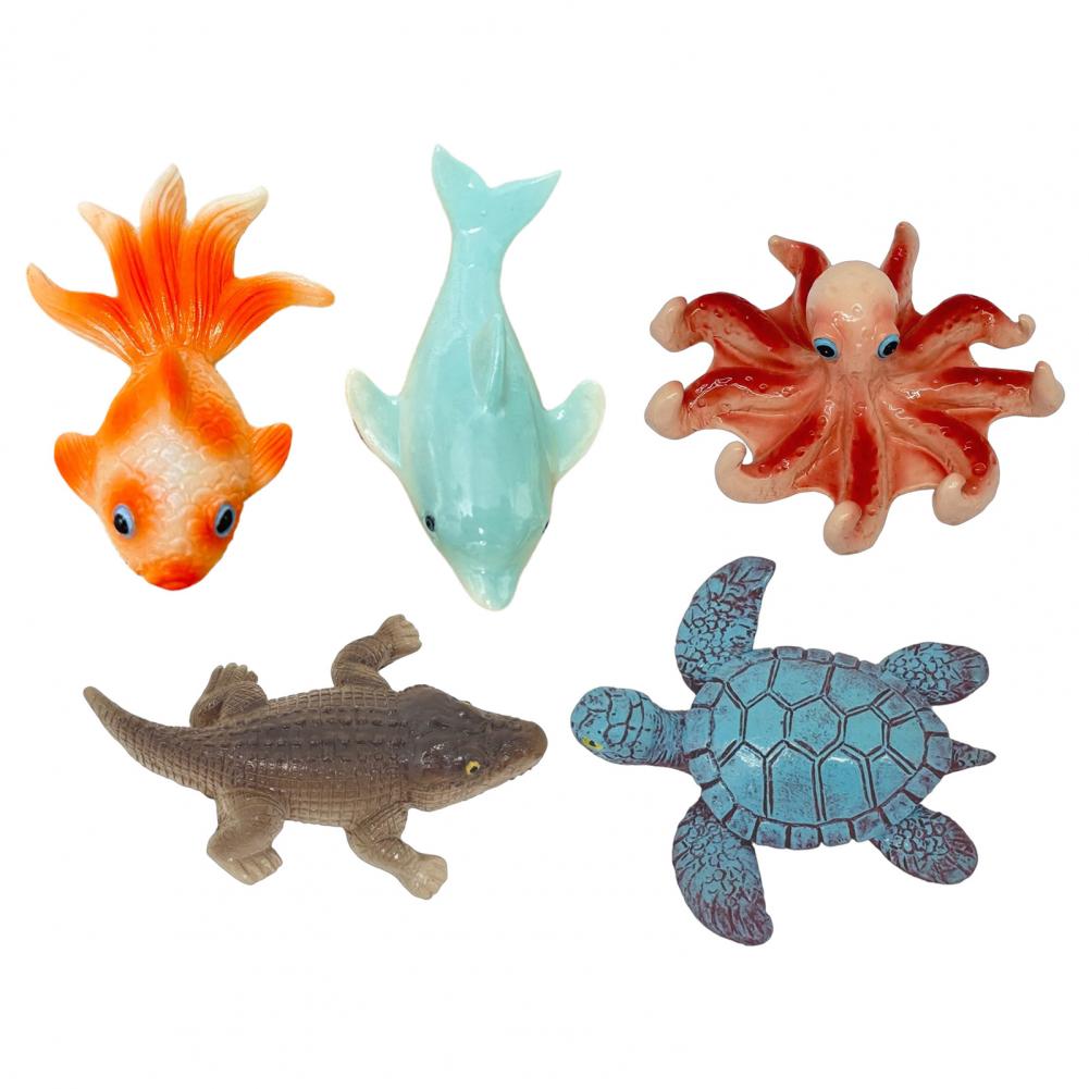 Aquarium Fish Dolphin - อุปกรณ์ตกแต่งตู้ปลาแบบลอยน้ำ ของตกแต่งตู้ปลาทะเลที่สมจริง รูปปั้นปลาทอง โลมารูปตัวเต่า ปลาหมึกสำหรับตกแต่งตู้ปลา