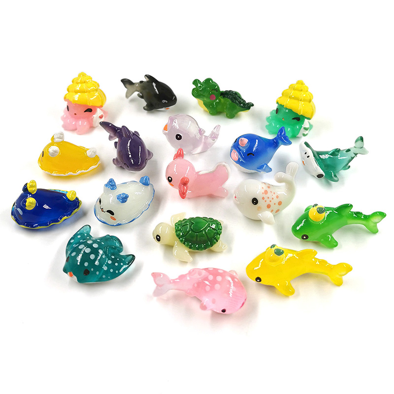 Aquarium Fish Dolphin - ฉลามปลาวาฬปลาวาฬปลาโลมาSea FigurineชุดDiy Home Decor Aquarium Miniature