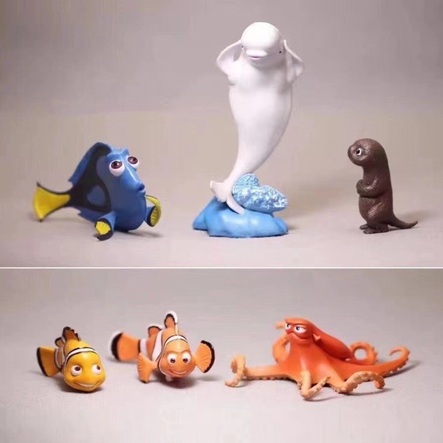 น่ารัก 6 PC ตุ๊กตารูปปั้นโลกปล - Aquarium Fish Dolphin บทวิจารณ์และราคา