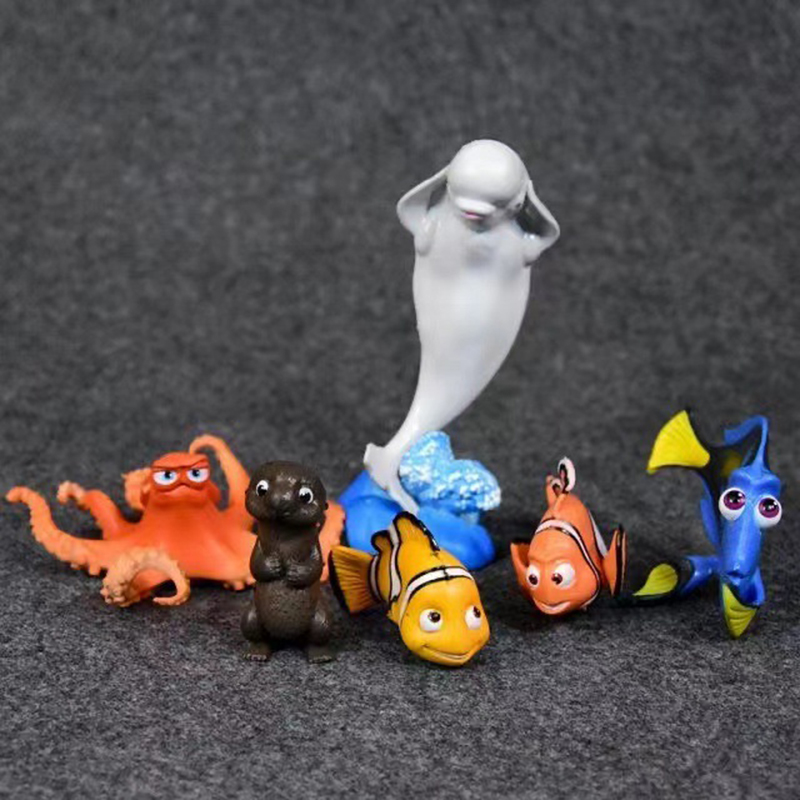 น่ารัก 6 PC ตุ๊กตารูปปั้นโลกปล - Aquarium Fish Dolphin บทวิจารณ์และราคา