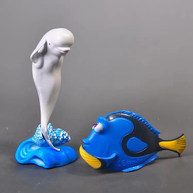 น่ารัก 6 PC ตุ๊กตารูปปั้นโลกปล - Aquarium Fish Dolphin บทวิจารณ์และราคา