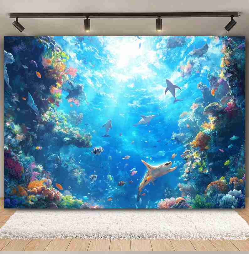Underwater World พื้นหลังสําหร - Aquarium Fish Dolphin บทวิจารณ์และราคา