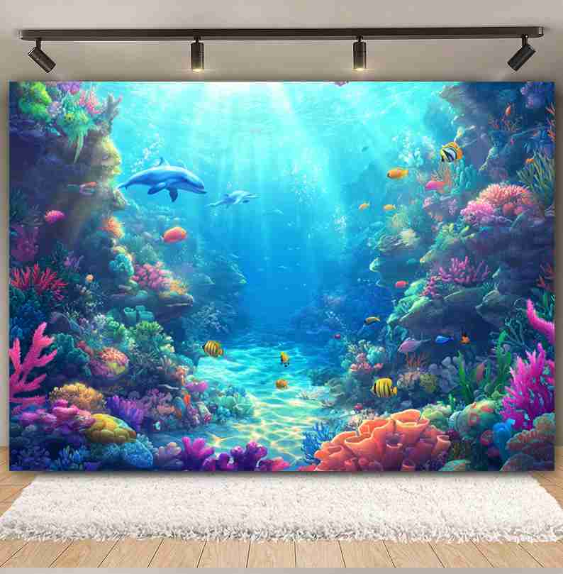 Underwater World พื้นหลังสําหร - Aquarium Fish Dolphin บทวิจารณ์และราคา