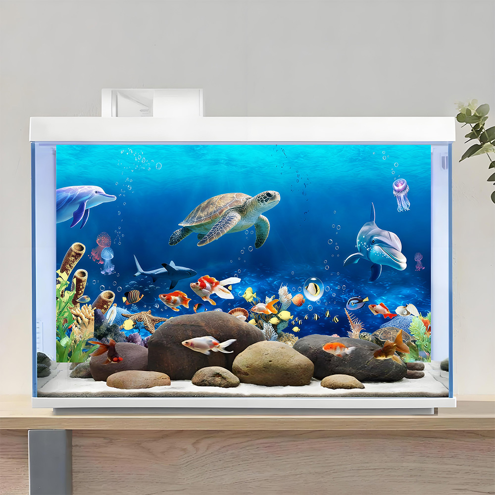 ฉากหลังตู้ปลา, ฉากหลังสำหรับตู - Aquarium Fish Dolphin บทวิจารณ์และราคา