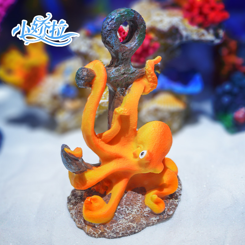 ของตกแต่งเรซิ่นสไตล์เรโทร รูปภ - Aquarium Fish Monster บทวิจารณ์และราคา