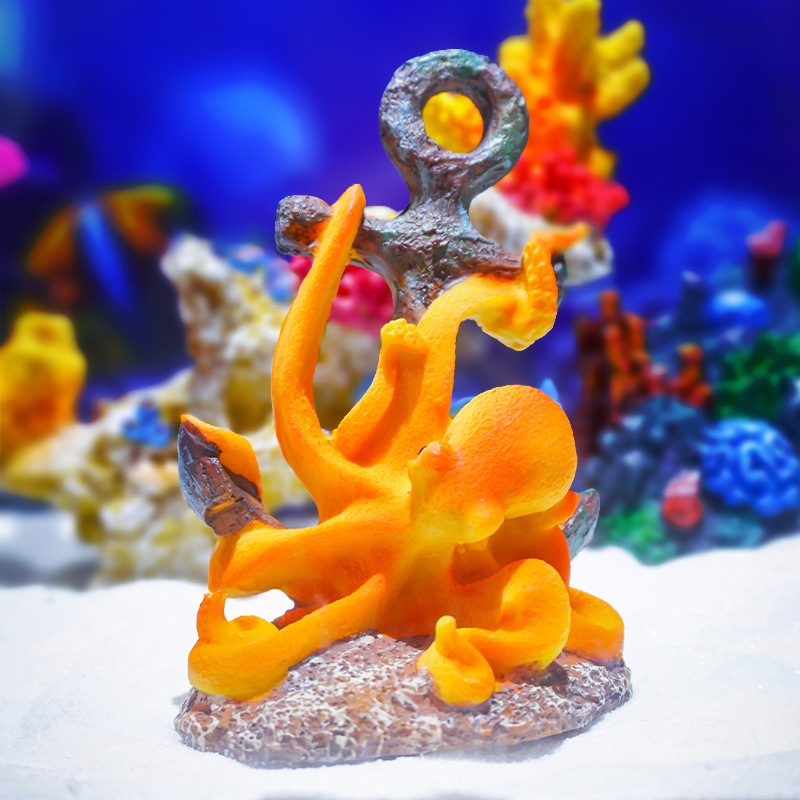 ของตกแต่งเรซิ่นสไตล์เรโทร รูปภ - Aquarium Fish Monster บทวิจารณ์และราคา
