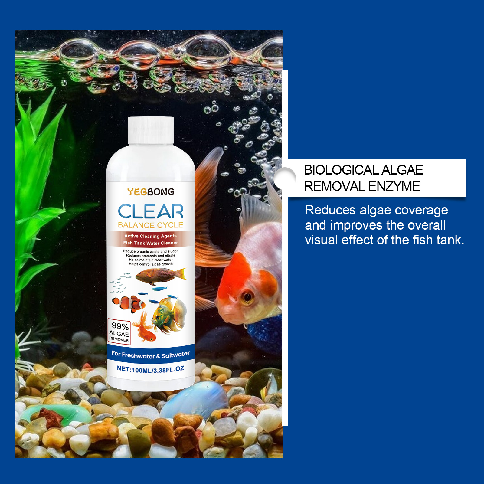 Aquarium Water Clarifier 100ml - Cleaner Fish Aquarium บทวิจารณ์และราคา