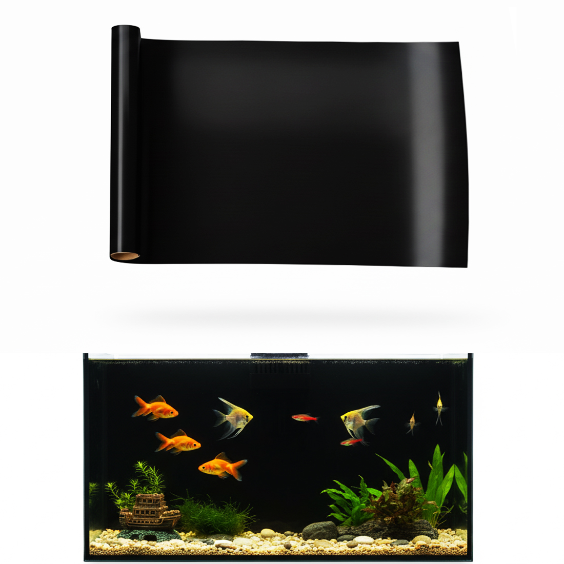 ฉากหลังตู้ปลาแบบติดด้วยไฟฟ้า ส - Aquarium Fish Wallpaper บทวิจารณ์และราคา