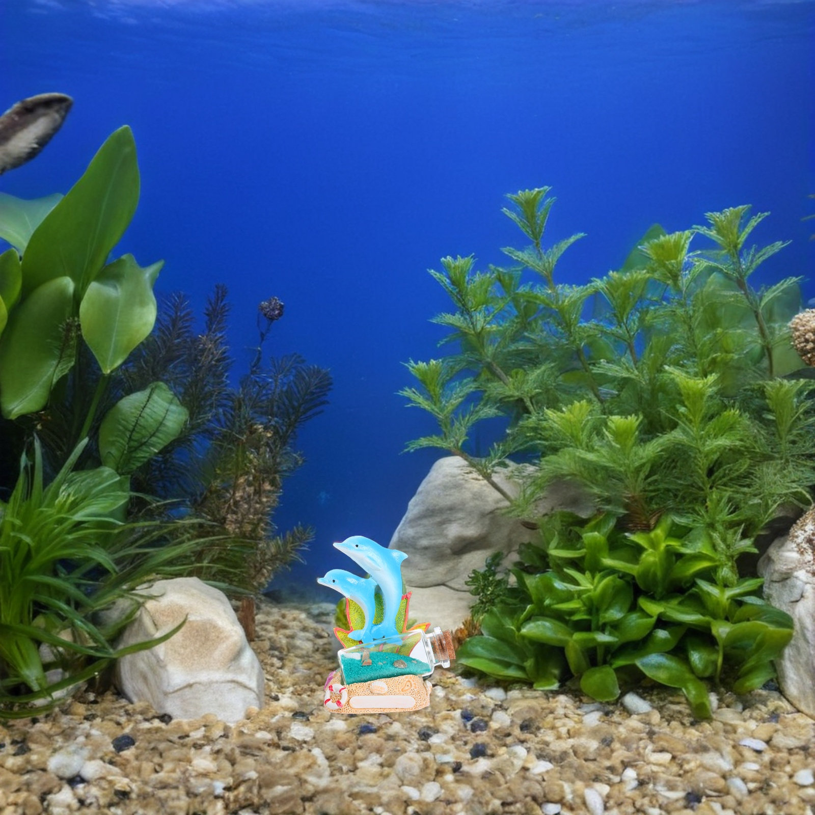 รูปปั้นโลมารูปทรงขวดลอยน้ำ ของ - Aquarium Fish Dolphin บทวิจารณ์และราคา