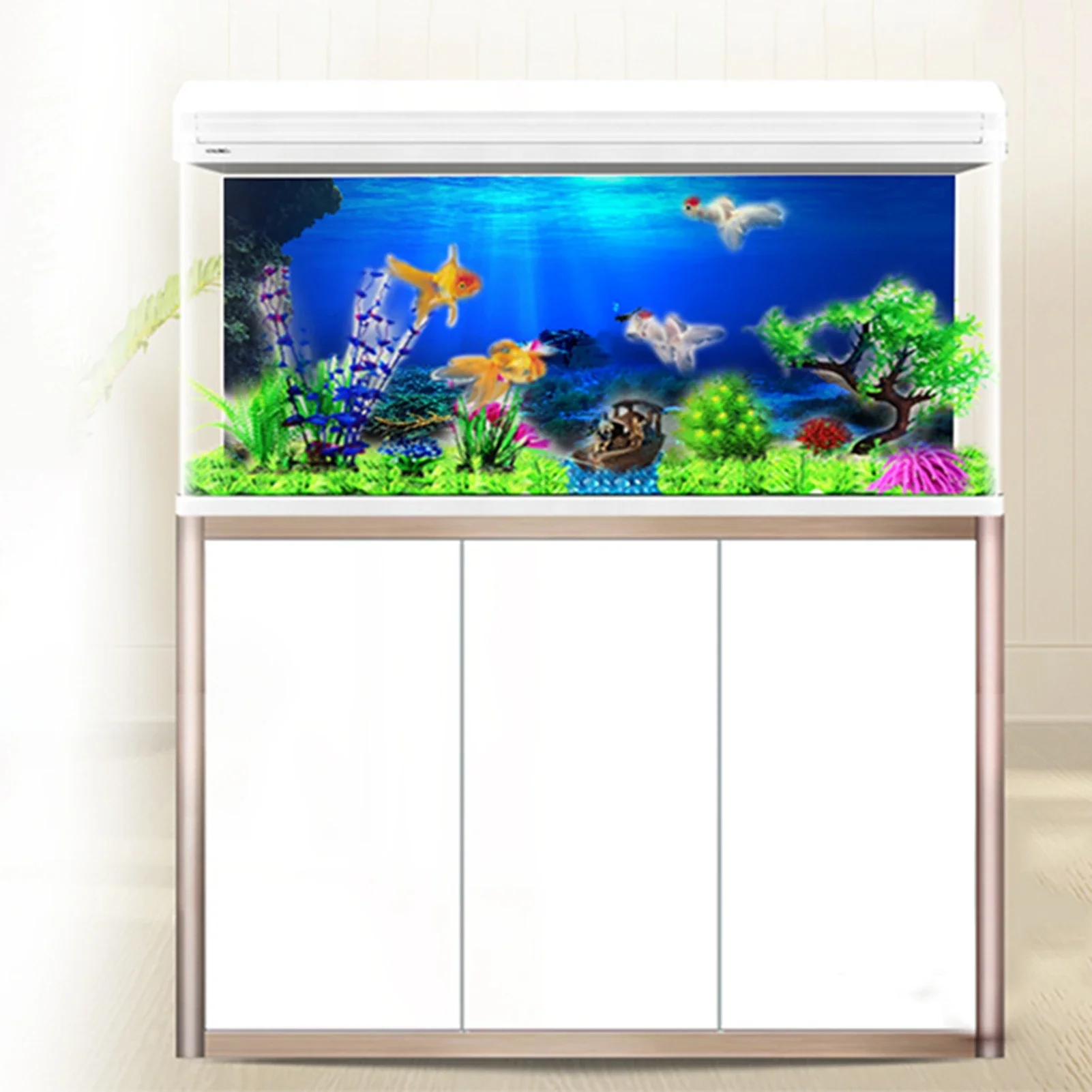 ป่าฝนกล่อง PVC โปสเตอร์ติดตู้ป - Fish In Aquarium Picture บทวิจารณ์และราคา