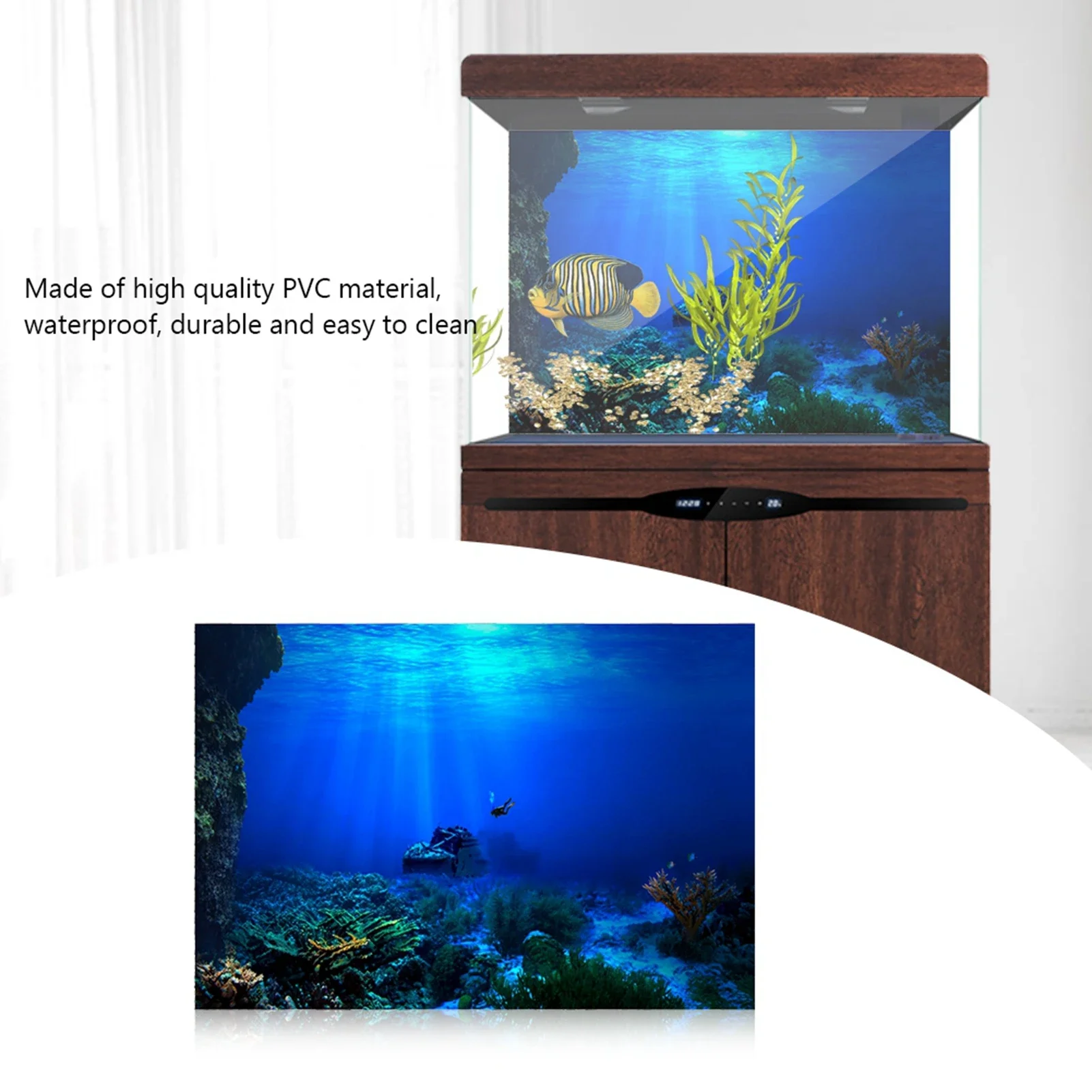 ป่าฝนกล่อง PVC โปสเตอร์ติดตู้ป - Fish In Aquarium Picture บทวิจารณ์และราคา