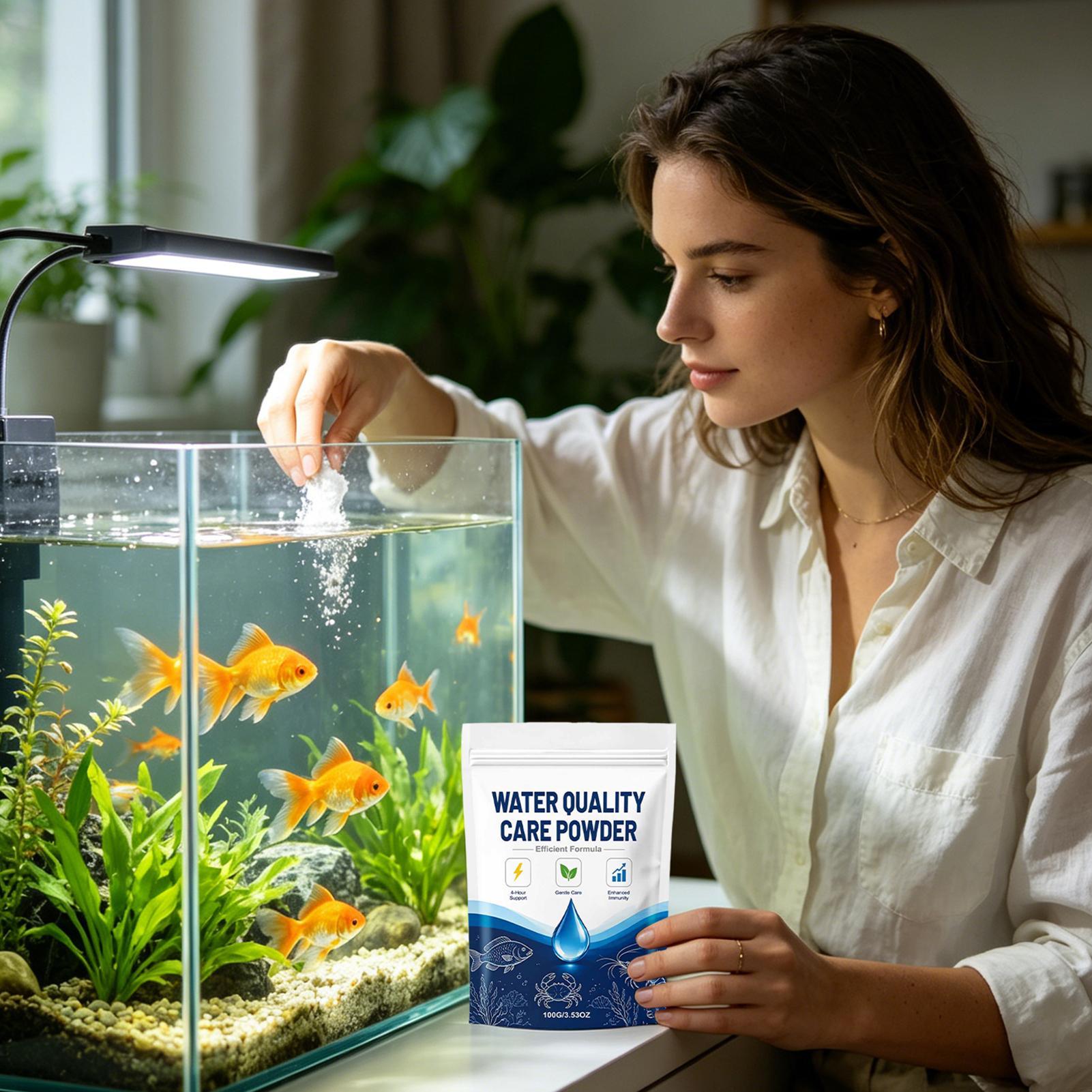ผงปรับสภาพน้ำในตู้ปลา 100 กรัม - Cleaner Fish Aquarium บทวิจารณ์และราคา