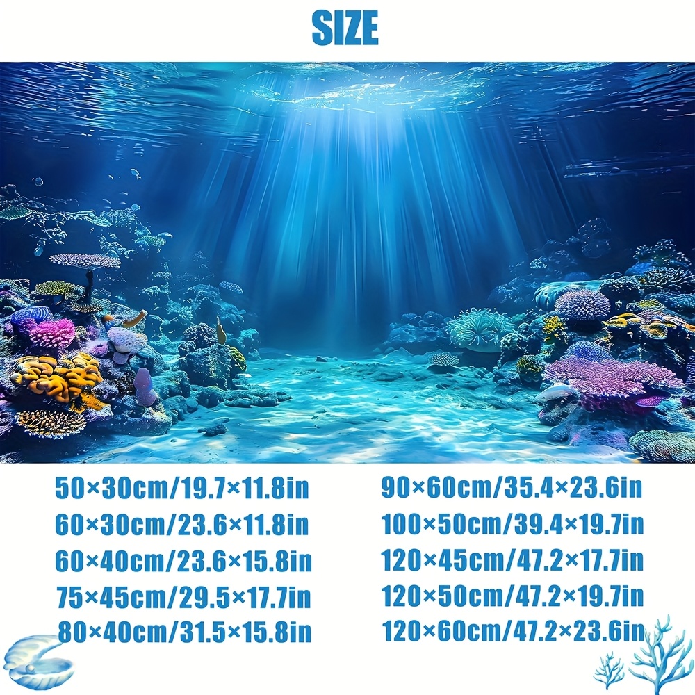 วอลเปเปอร์พื้นหลังตู้ปลา สติ๊ก - Aquarium Fish Wallpaper บทวิจารณ์และราคา