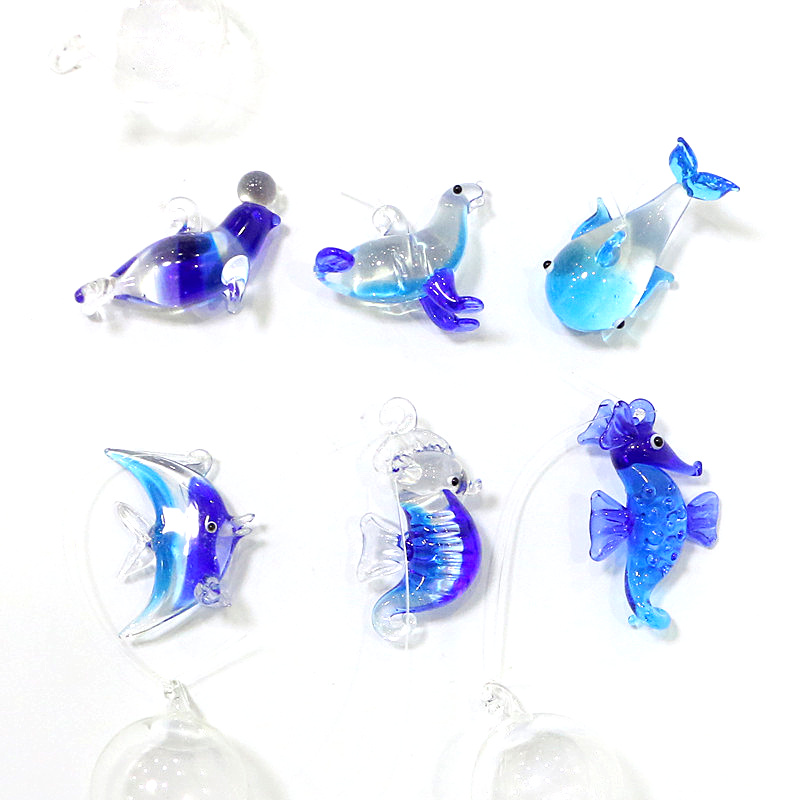 จี้แก้วรูปสัตว์ทะเลลอยน้ำ ตกแต - Aquarium Fish Dolphin บทวิจารณ์และราคา
